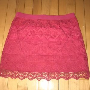 Pink Croquet Mini Skirt